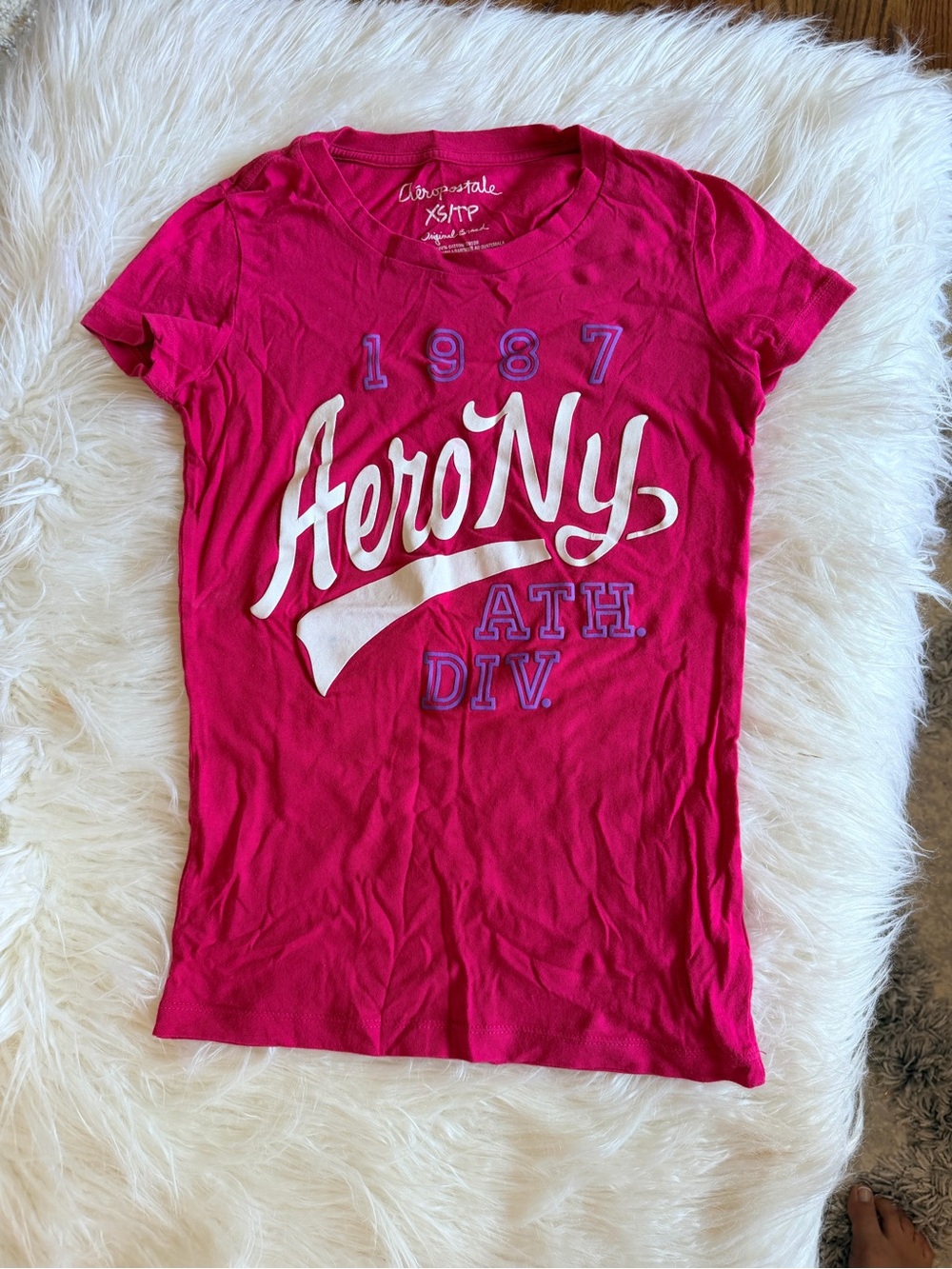 Aeropostale Women's Hot Pink 'AeroNY' Graphic Tee